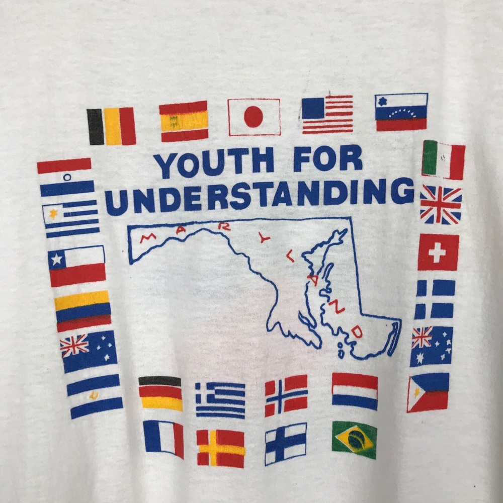 Vintage 1980s Youth For Understanding T-Shirt - Picture 3 of 6